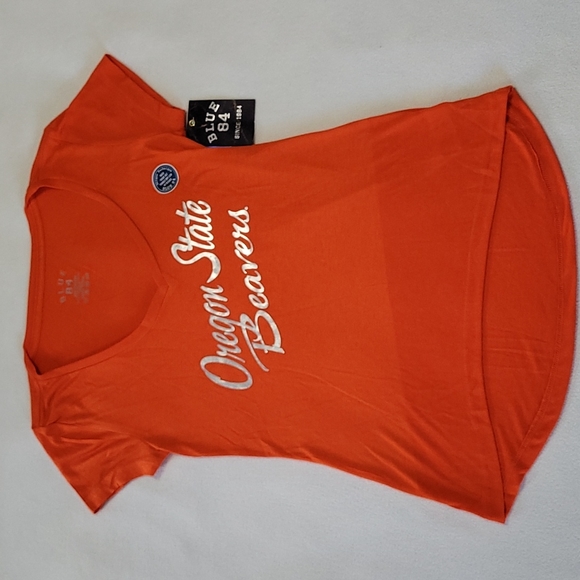 NEW Oregon State Beavers Blender Color Foil Letters Cap sleeve T-shirt Junrs Med - Picture 2 of 9
